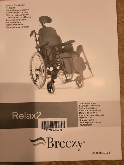 Wózek inwalidzki Relax 2. Nowy