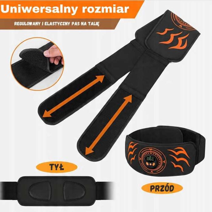 ElektroStymulator Mięśni Brzucha Pas Odchudzający ABS 6 Trybów