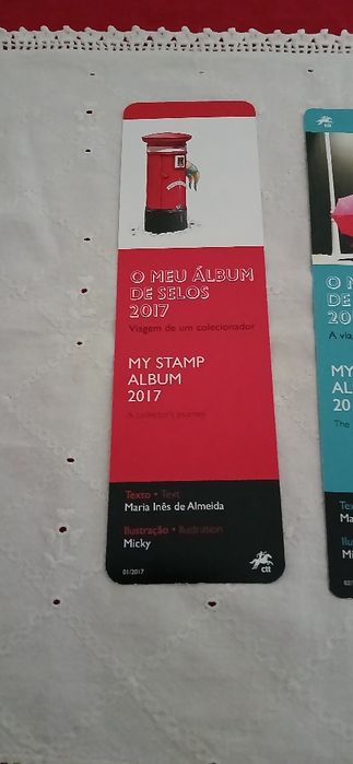 Marcadores de livros O meu álbum de selos
