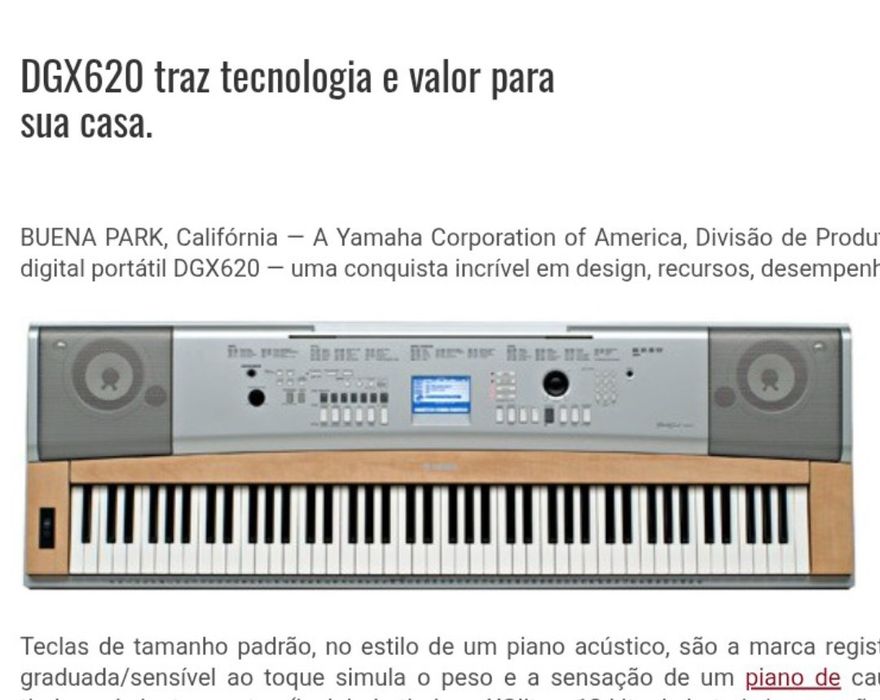 Piano Yamaha Portable Grand DGX-620