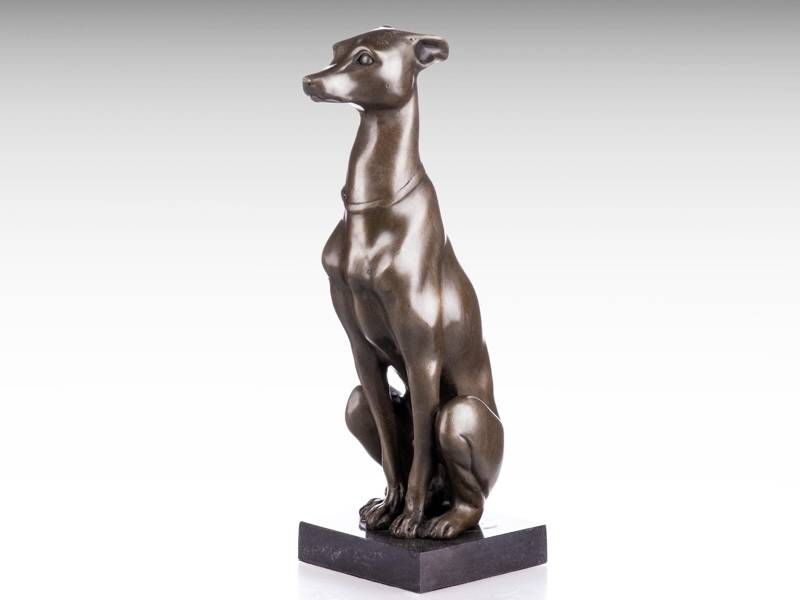 Escultura de bronze - Galgo (Whippet - borzoi)
