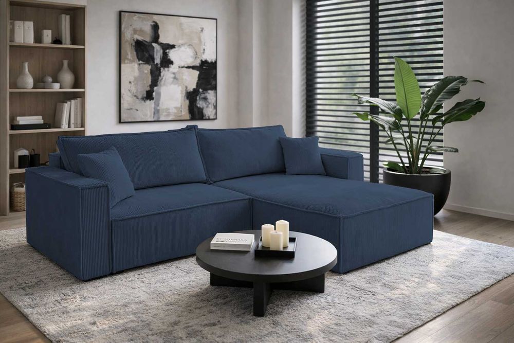 Rogówka Sofa Narożnik z funkcją spania NOCA 270x143 poso sztruks