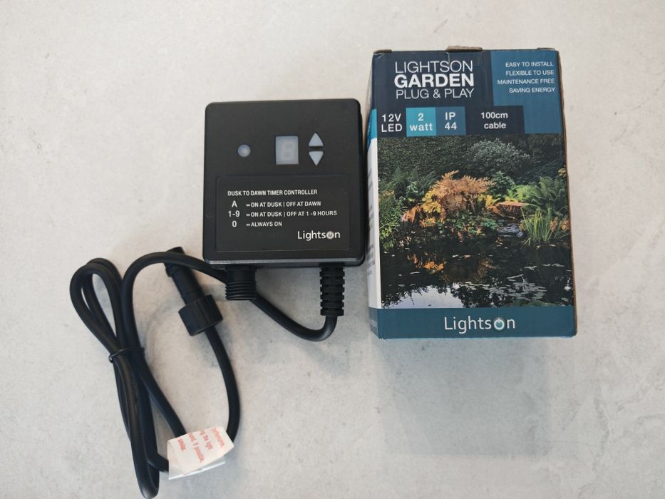 Lightson Garden Sterownik timer czujnik zmierzchu do oświetlenia ogrodowego naswietlaczy 12V