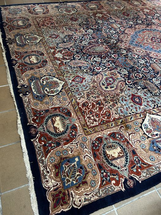 Tapete oriental XXL, Original,feito à mao em pura lã,lavado 390x305