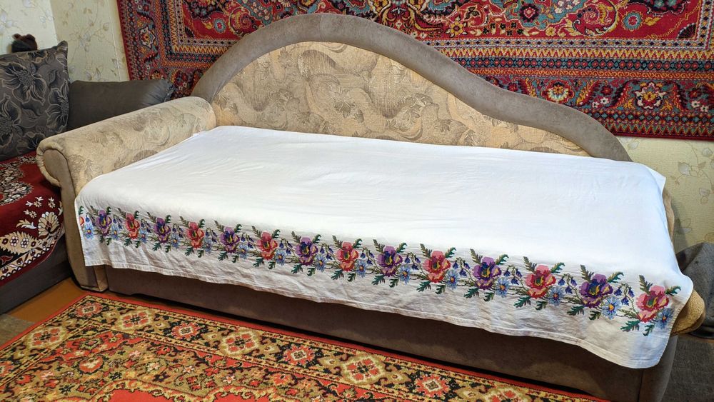 Лляна простинь в українському стилі. РУЧНА РОБОТА.