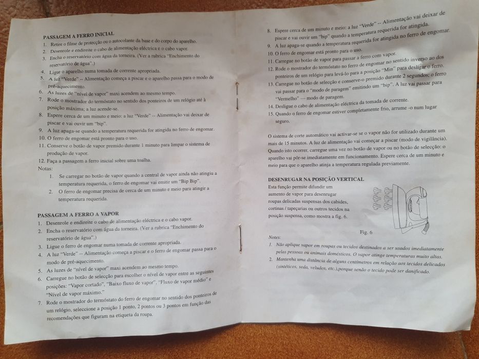 Ferro engomar simples