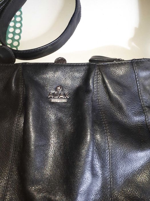 Adax torebka śliczna damska skórzana duża czarna