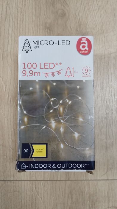 Lampki choinkowe 100 LED zewnętrzne białe