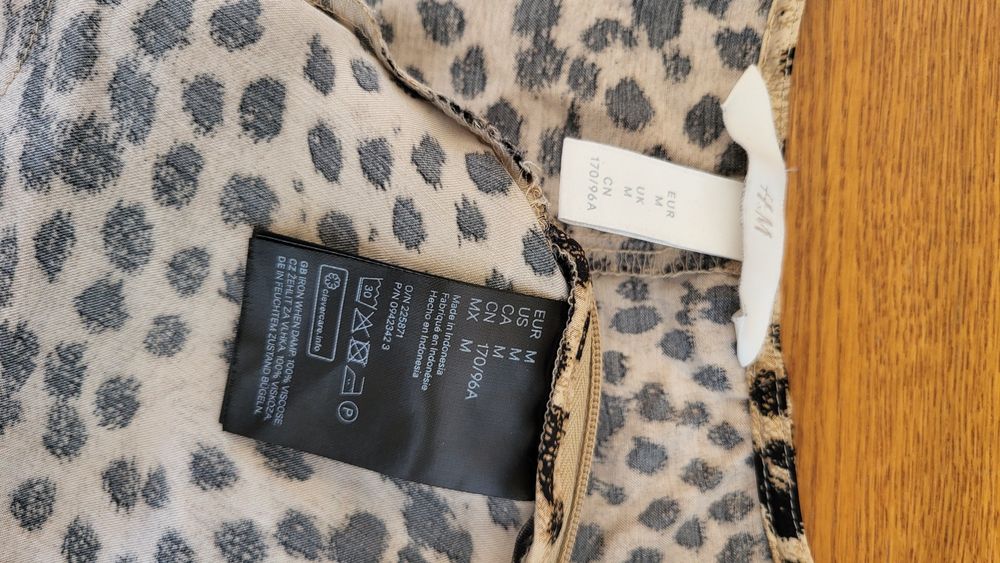 Bluzka satynowa panterka, H&M r. M