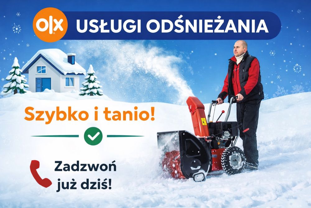 Odśnieżanie odśnieżarka + ręcznie