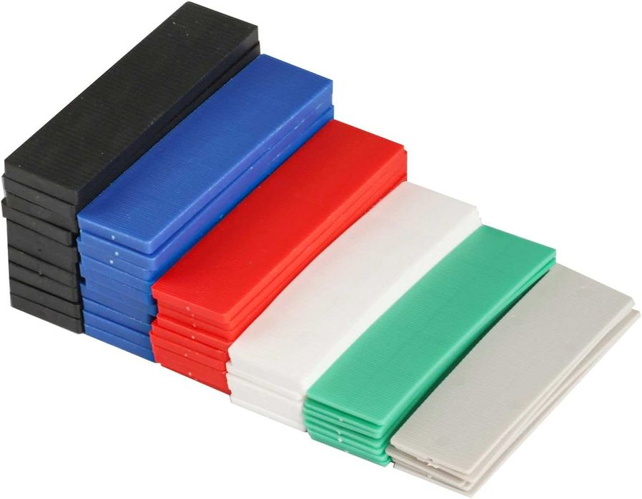 Podkładki dystansowe do układania płytek, 67 szt, 6 rozmiarów