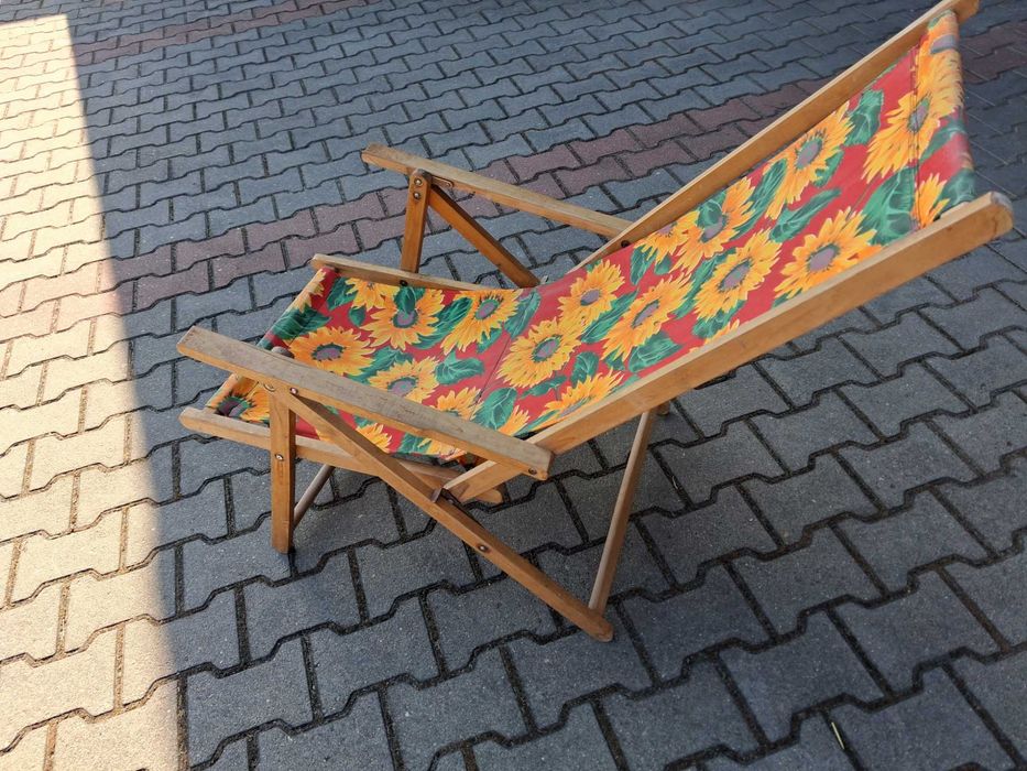 Leżak retro rozkładany PRL