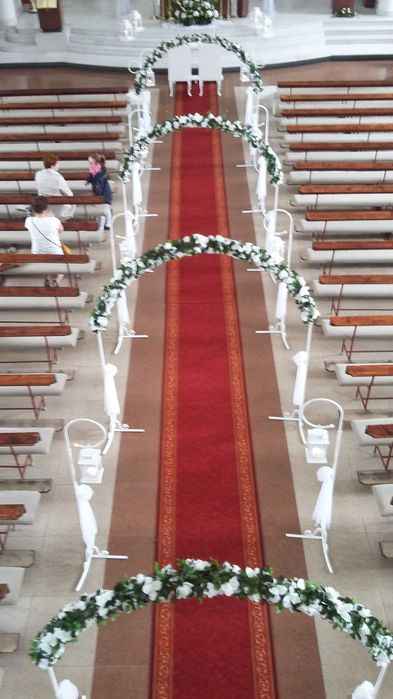 Dywan - Ślub - dekoracja kościoła - bordowy / czerwony