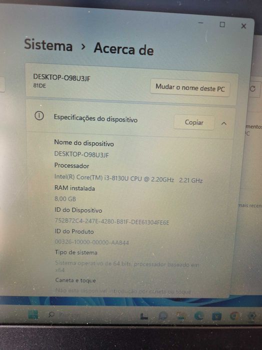 lenovo 330-15IKB processador i3-8130, sem anomalia