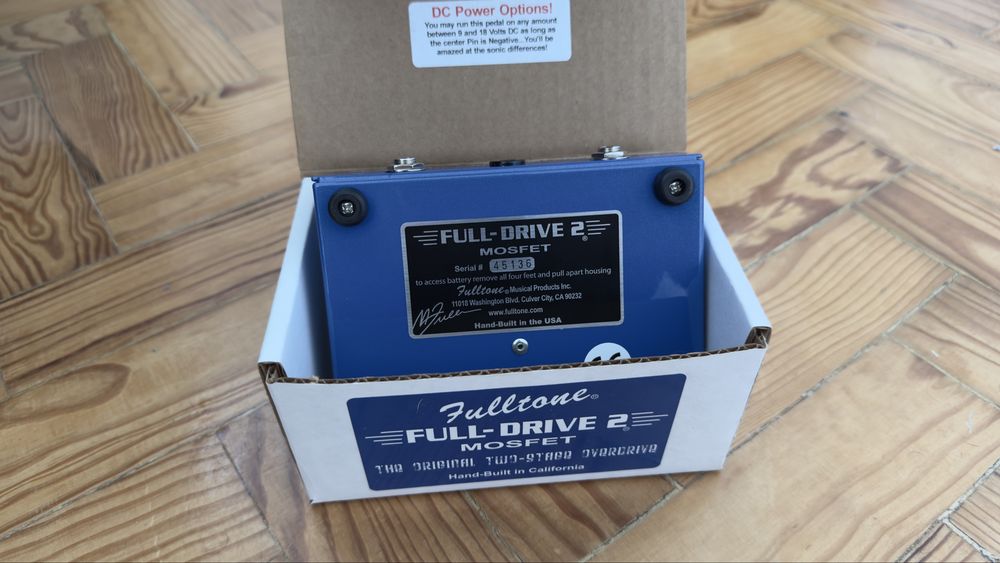 Pedal Guitarra Fulltone Full-Drive 2 Mosfet — Como Novo, Caixa Original