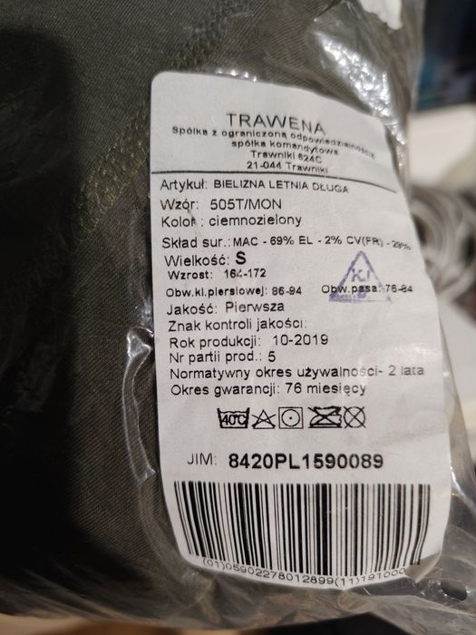 Bielizna letnia długa gratis nowe 505t mon