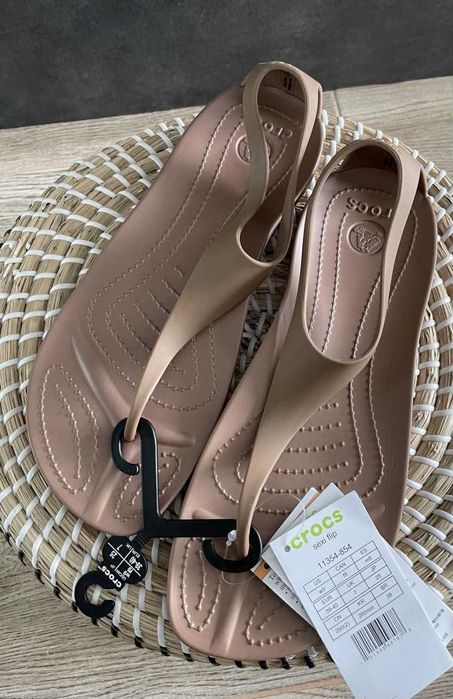 Crocs japonki sexi flip brązowe W9 39/40