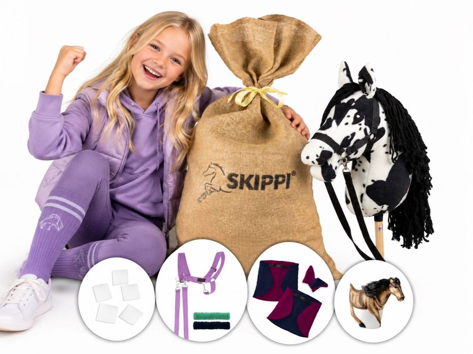 Zestaw Hobby Horse A3 - Konik na kiju + Akcesoria - Kompletny prezent  - Wysyłka 48h