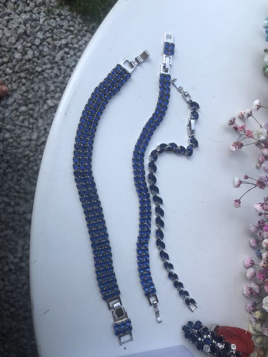 Bransoletka cudo z szafirow 20 cm