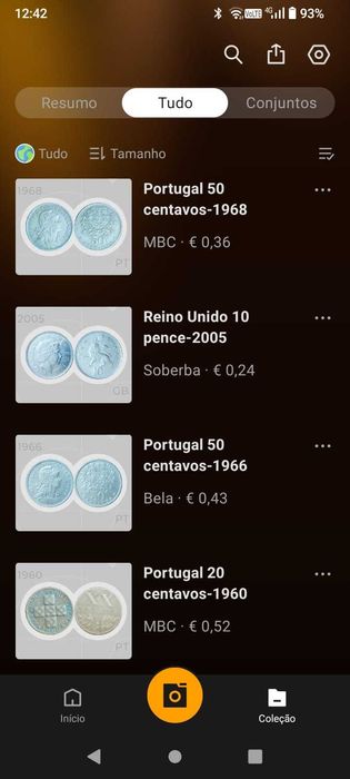 Coleção de moedas