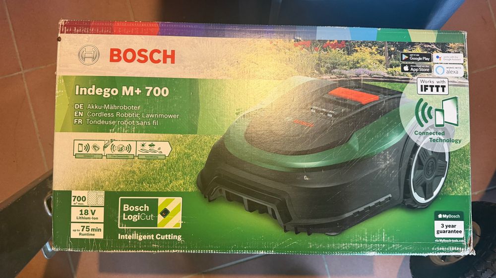 Nowa kosiarka robot Bosch Indego M+ 700 | zaplombowana | 700 m²