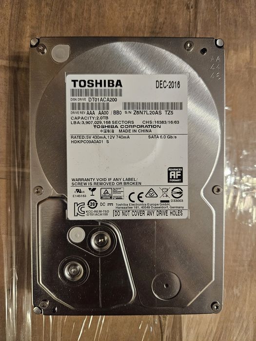 Продам HDD 3.5 Toshiba 2tb