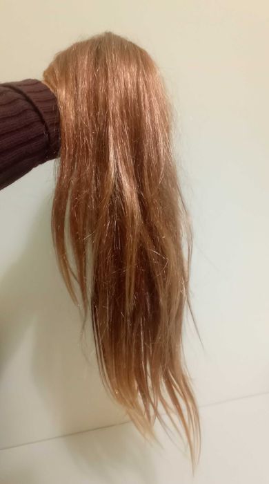 Peruca castanha e cobre 70cm