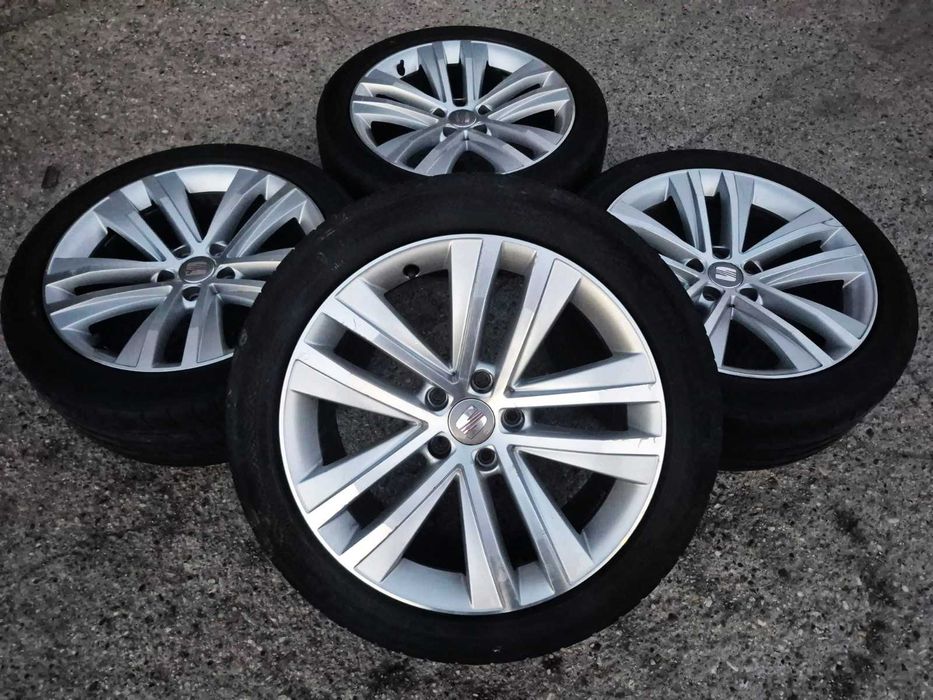 Vw Sharan II R-Line Seat Alhambra FR Toulon Akira Oryginalne Alufelgi 18 Cali 5x112 ET35 7N0 Poler+Srebrny
