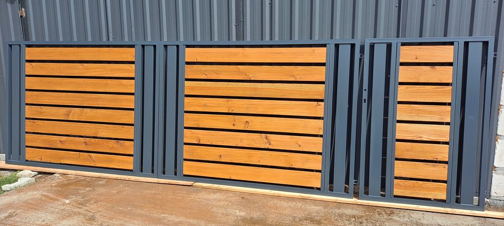 Brama dwuskrzydłowa wraz z furtką