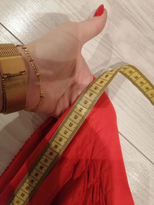 Kombinezon damski długi S 34 czerwony elastyczny