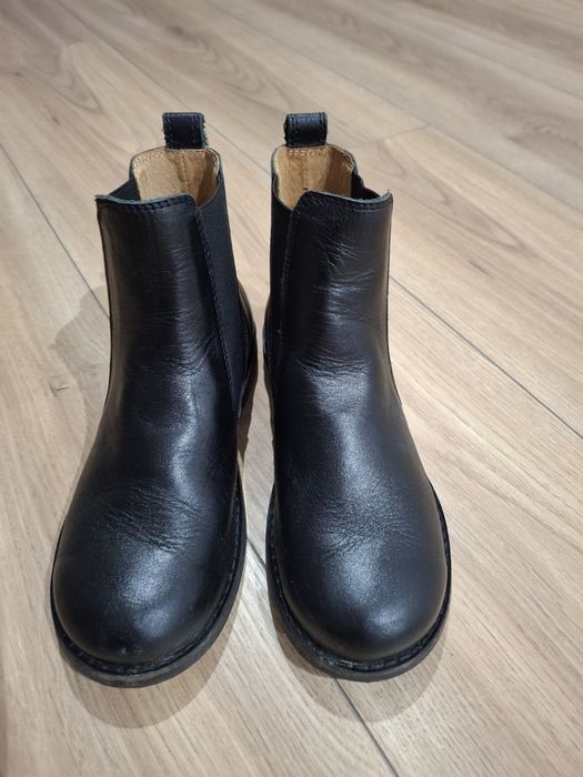 Skórzane botki roz 32