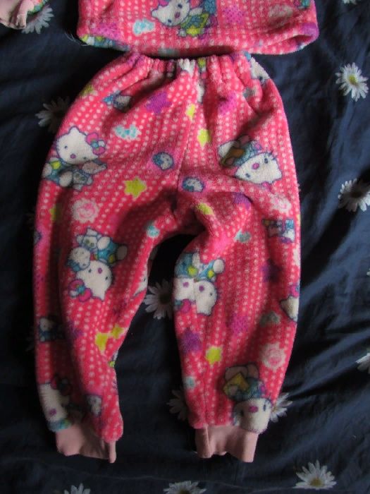 Теплая флисовая пижама на 3-4 года,Hello Kitty 98-104 р. (осень-зима)