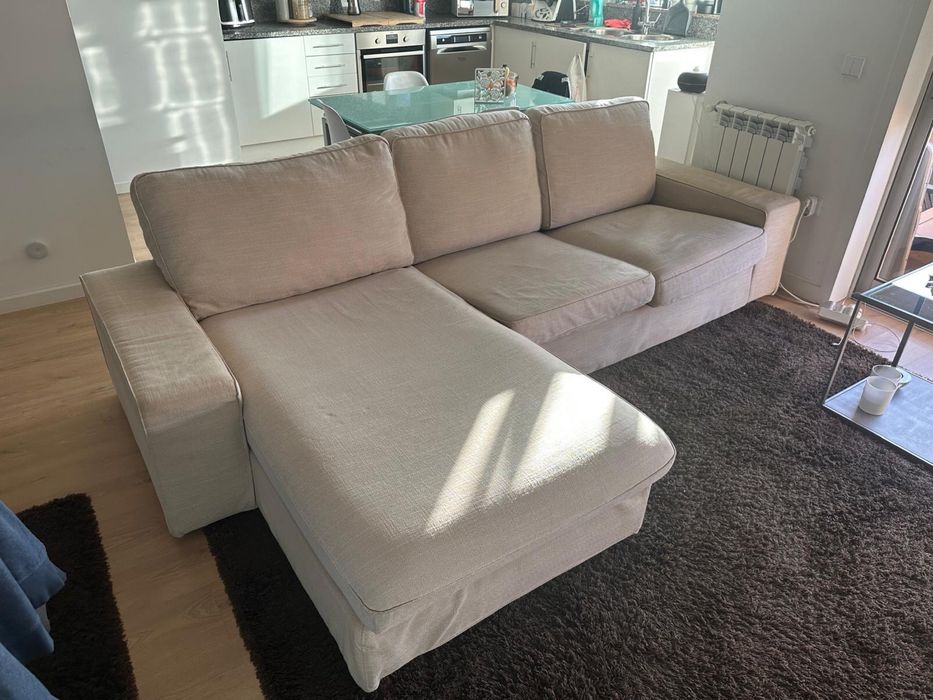 Sofa chaise longue  beje ikea
