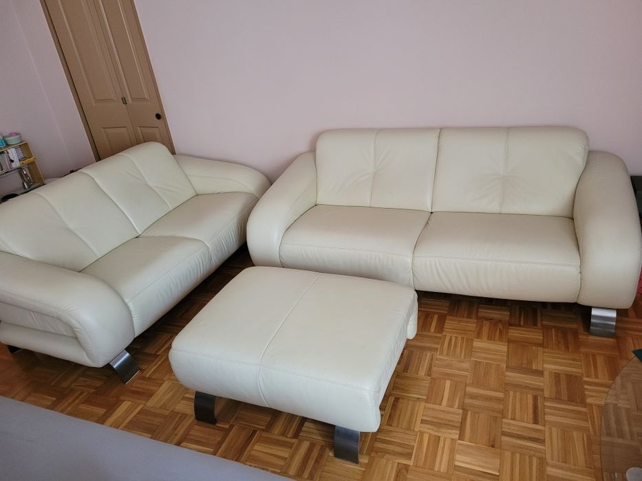 Sprzedam Skórzany Komplet Wypoczynkowy