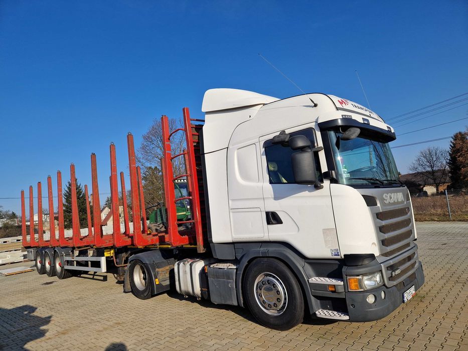 Scania r450 do drewna przerobiona z megi