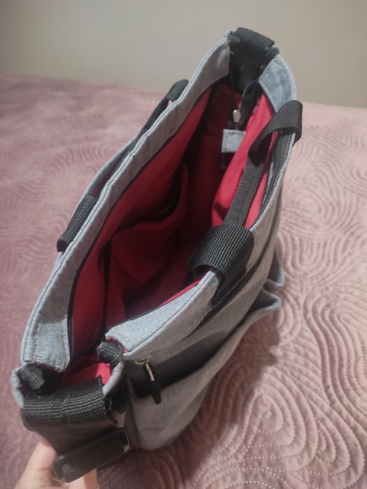 Torba  do wozka skip hop kolor szary w stanie bdb