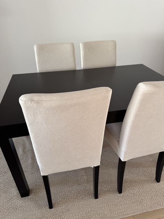 Conjunto de jantar IKEA – BJURSTA + 4 cadeiras HENRIKSDAL
