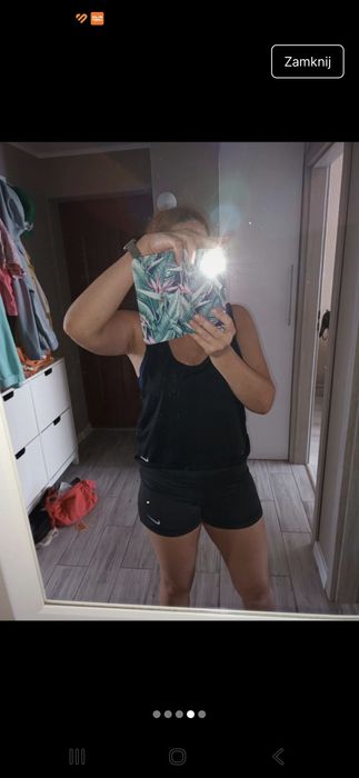 Szorty wysoki stan szare nike M