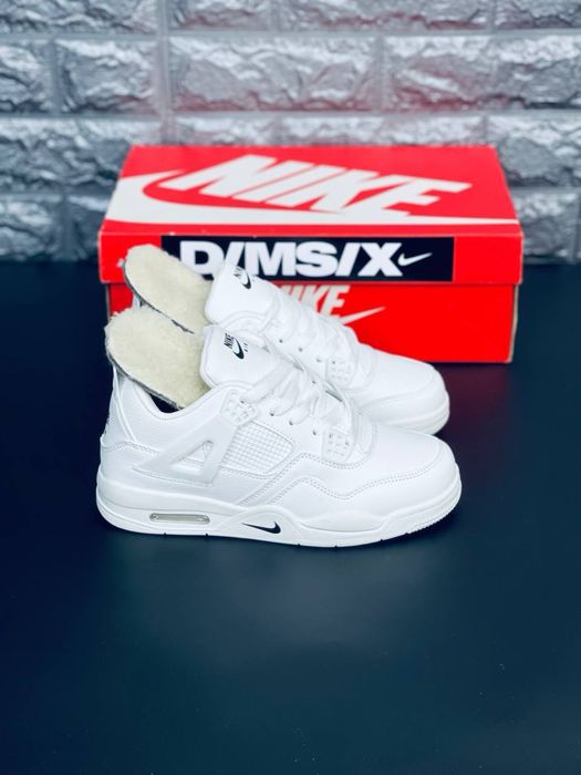 Теплые кроссовки Nike Air Max белые/ женские зимние кроссовки найк аир