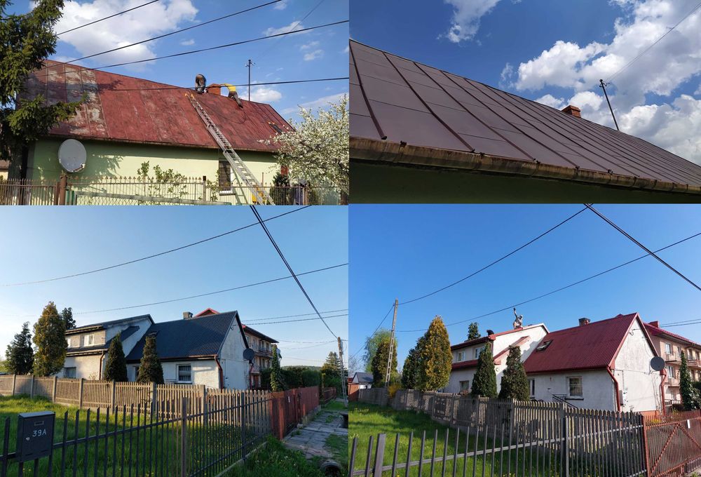 Malowanie, Dachu, Dachów, Mycie, Ogrodzenia, Hale, Rynny, Komin, Płoty