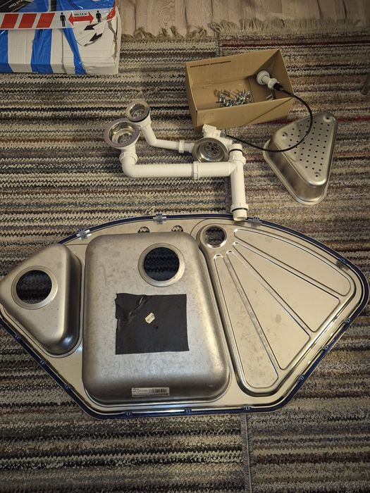 Кухонна мойка углова+кран