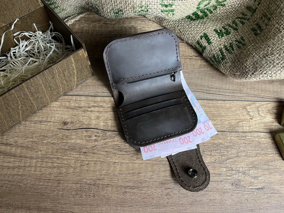 Кошелёк ручной работы из натуральной кожи crazy horse