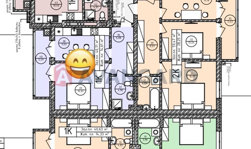 1-кімнатна квартира за адресою вул. Бережанська (площа 41 м²) - Atlanta.ua - фото 7