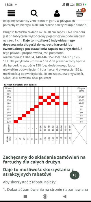 Mundur harcerski ZHR dziewczecy