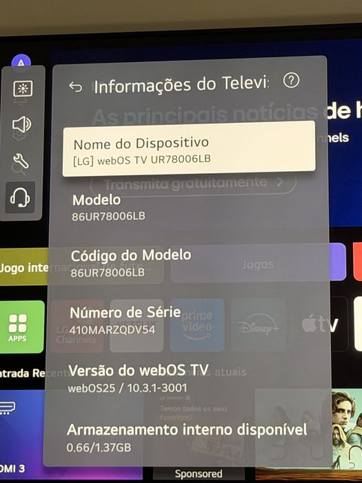 TV LG 86 Polegadas