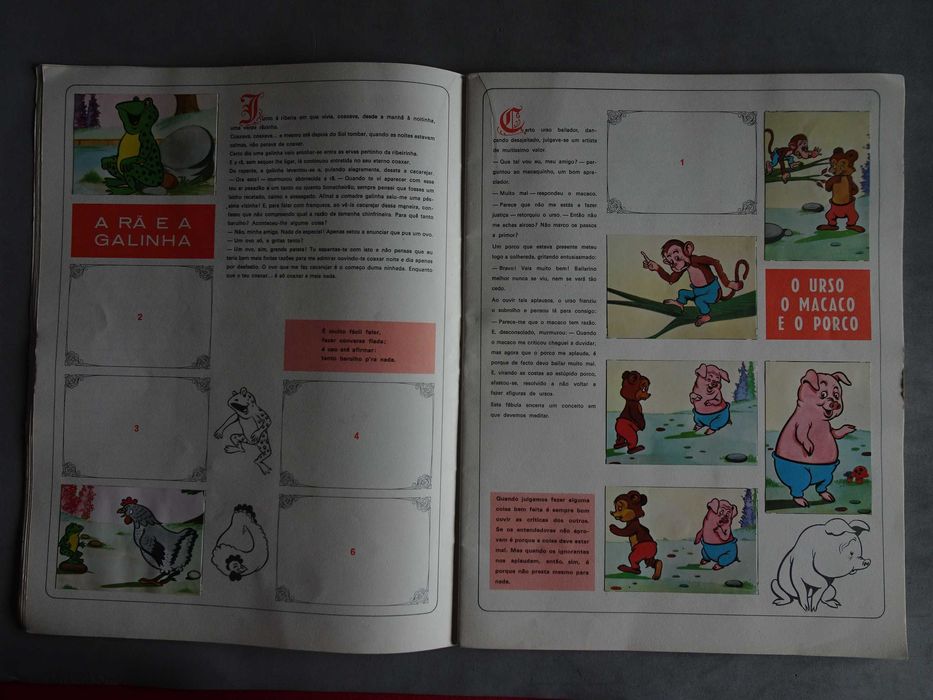 Caderneta de cromos Fábulas Ilustradas (faltam 133 cromos)