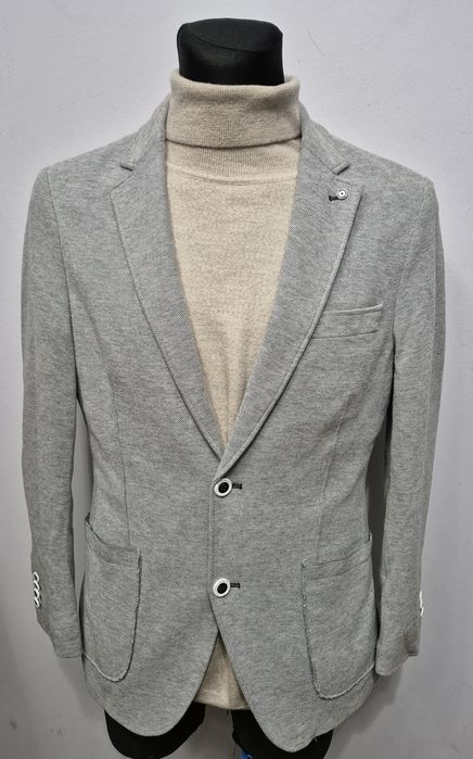 BLUE INDUSTRY roz. 48 M męski blazer marynarka bawełniana