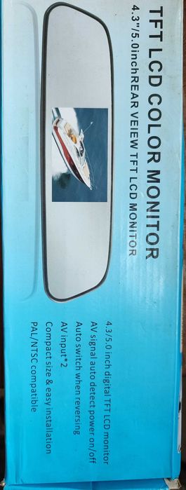 Monitor /Espelho retrovisor com câmara e sensor de estacionamento