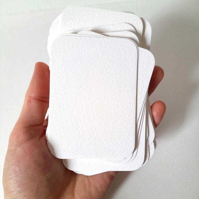 Pack de 30 Cartões de Aguarela com cantos arredondados para ACEO ATC, Lote de Papel