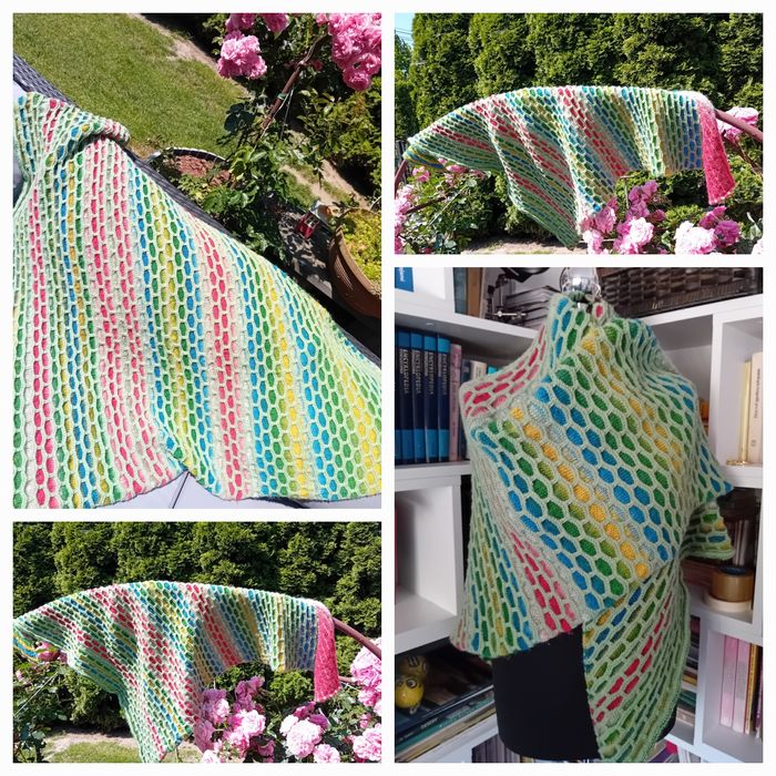 Szal wełna z bambusem